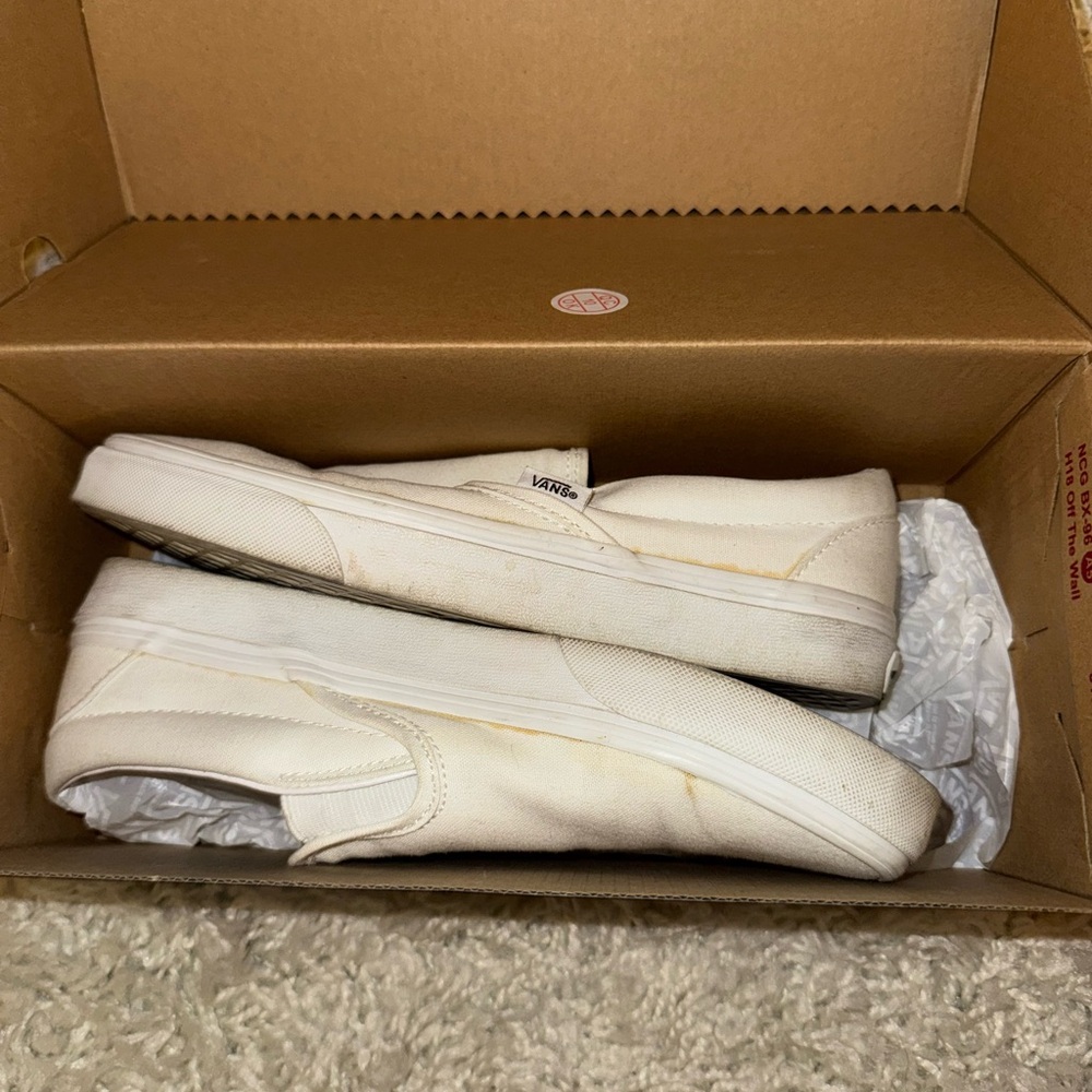 Vans True White Classic Slip-On Shoes